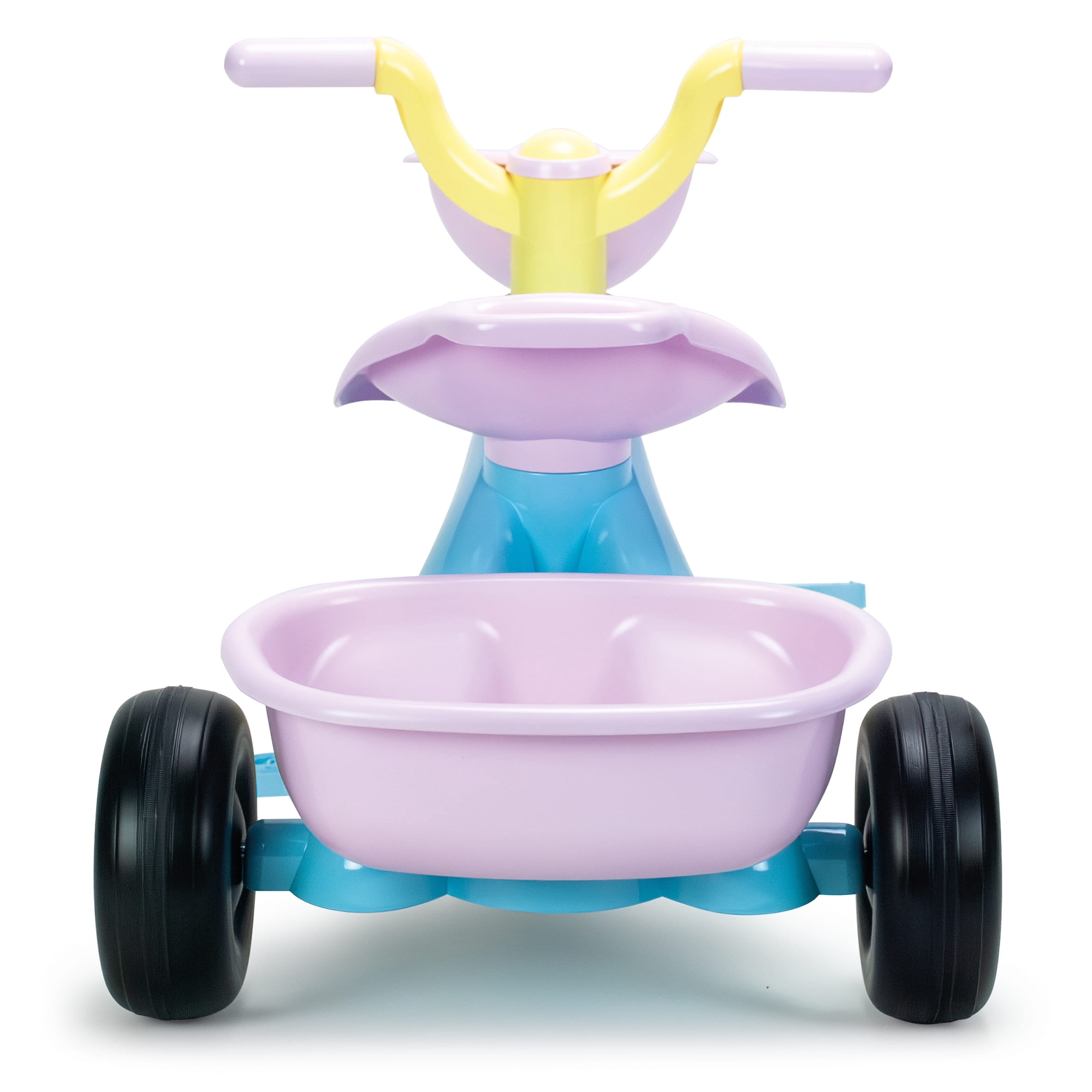Peppa Pig Toddler Tricycle with Front and Rear Baskets, First Ride-On Bike for Kids
