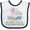 White and Navy, variant on Inktastic My Poppy Loves Me to the Moon and Back Elephants in Clouds Boys or Girls Baby Bib