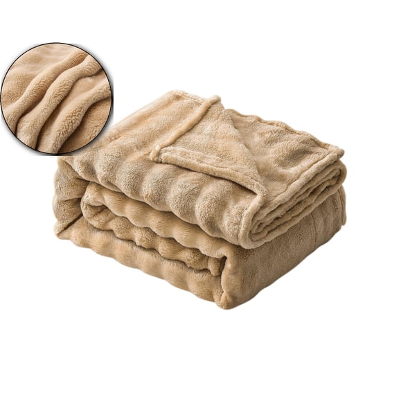 VQPeo Double-Sided Flannel Velvet Sofa Blanket, All-Season Nap Cover Couch Throw, Bed Wrap for Living Room
