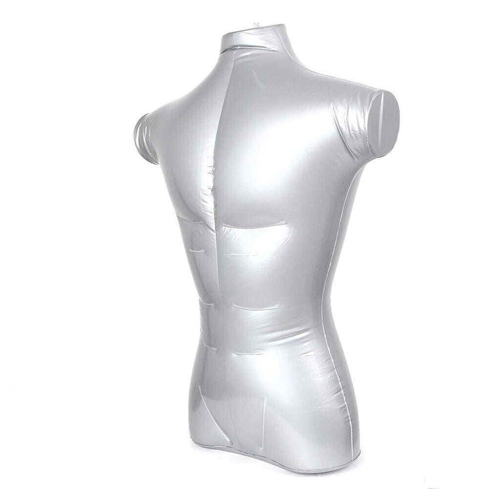 Yannee New 1 Pcs Male Upper Half Body Without Arm Top Shirt Display Inflatable Mannequin Men Dummy Torso Model 1003