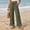 Army Green, variant on High Waisted Wide Leg Pants Crinkle Flowy Drawstring Side Slit Hem Lightweight Trousers Casual Beach Vacation Lounge Pants with Pockets