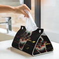 thumbnail image 5 of Goofa Glitch Screaming Skull Pattern Triangle Square Tissue Box Cover, Modern PVC Leathe Facial Paper Holder,Decorative Holder/Organizer for Bathroom Vanity Countertop, 5 of 9