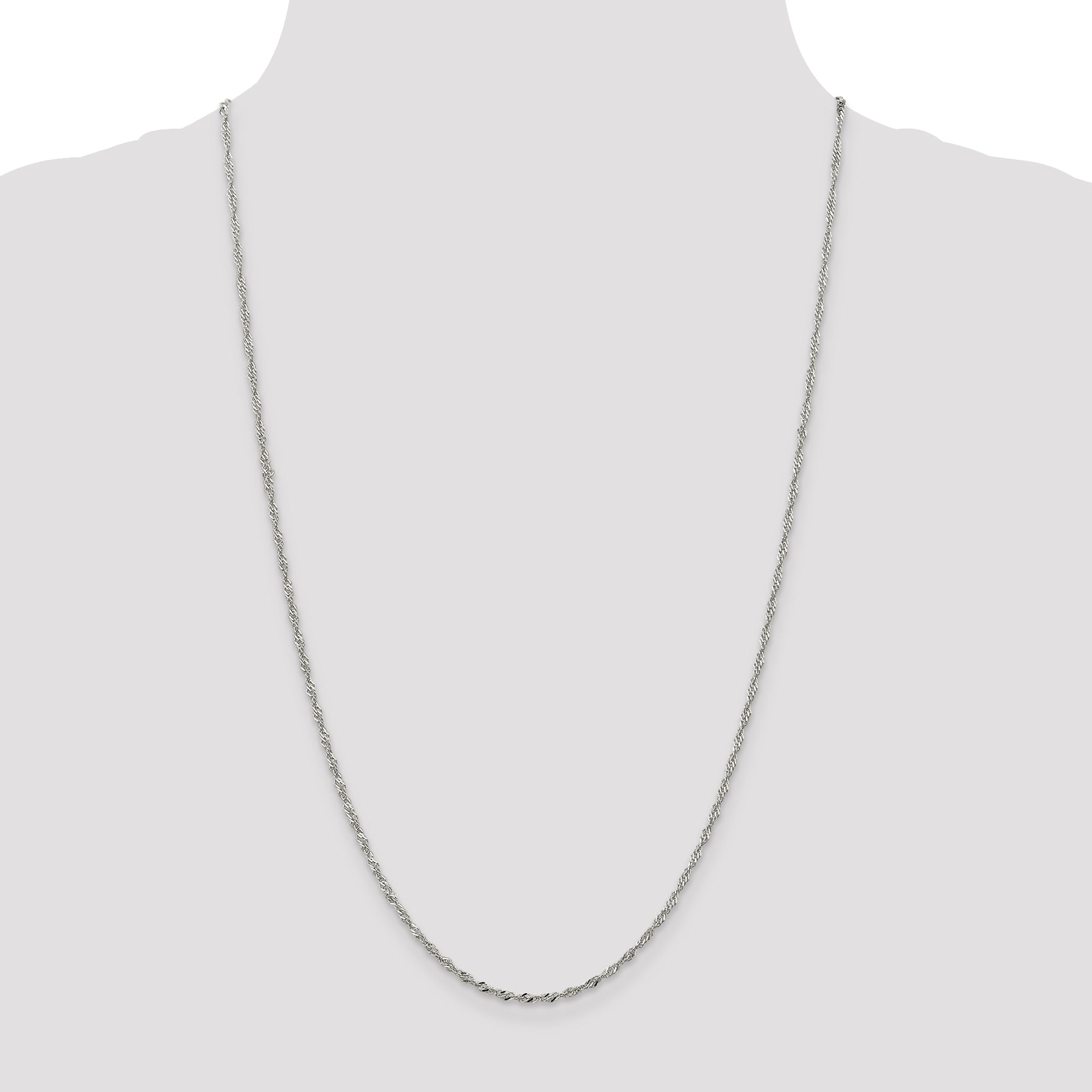 925 Sterling Silver 2mm Singapore Chain 16 Inch - Walmart.ca
