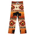 thumbnail image 3 of Colorful Geometric Lines Pajamas Leisure Trousers Soft Warm Sleepwear Bottoms Loose Retro Nightwear, 3 of 6