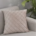 thumbnail image 6 of [IN2X177-13 Gray] Square Velvet Solid Plain Pillow (With/Without Inserts), 6 of 10
