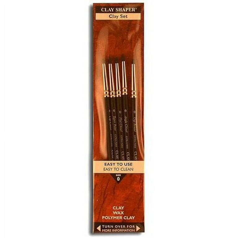 Firm Tip Color Shapers & Clay Wallet Tools - Set Of 5, Size 0, For Sculpting & Painting