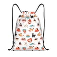 thumbnail image 1 of Lsque funny cats celebrating Valentine's Day Print Drawstring Backpack Bag Sport Gym Sackpack Cinch Bags Drawstring Bags Draw String Sport Bag-Medium, 1 of 6