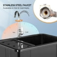 thumbnail image 5 of VINGLI Utility Sink Laundry Tub for Washing Room, Freestanding Utility Sink with Stainless Steel Faucet, (White, 19.7"W x 18.9"D x 33"H), 5 of 18