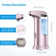 thumbnail image 5 of AMIR Soap Dispenser Hand Soap Dispenser Waterproof Liquid Soap Dispenser Automatic Soap Dispenser for Kitchen Bathroom Washroom Toilet Facial Cleanser Pink, 5 of 10