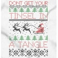thumbnail image 2 of Ugly Christmas Tinsel in a Tangle Plus Size Crewneck Graphic Tee Shirt Brisco Brands 3X, 2 of 5