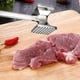 thumbnail image 4 of Ablandador de carne de doble cara, herramienta de cocina de aleación de aluminio de 26,5x4 cm, mango antideslizante pulido a espejo, clavos cóncavos para filete de pollo y ternera, martillo de carne, 4 of 4