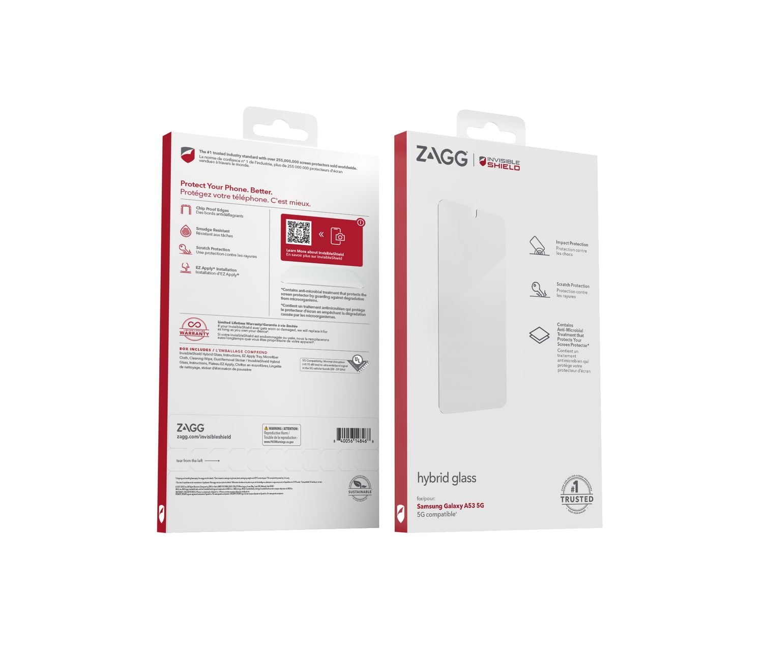 Protecteur d’écran en verre hybride Hybrid Glass ZAGG InvisibleShield® pour Samsung GA53