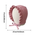 thumbnail image 3 of QSAWXQZ Toddler Bonnet Hat Ruffle Brim Breathable Cotton Gauze Sun Hat for Summer Free Size, 3 of 6