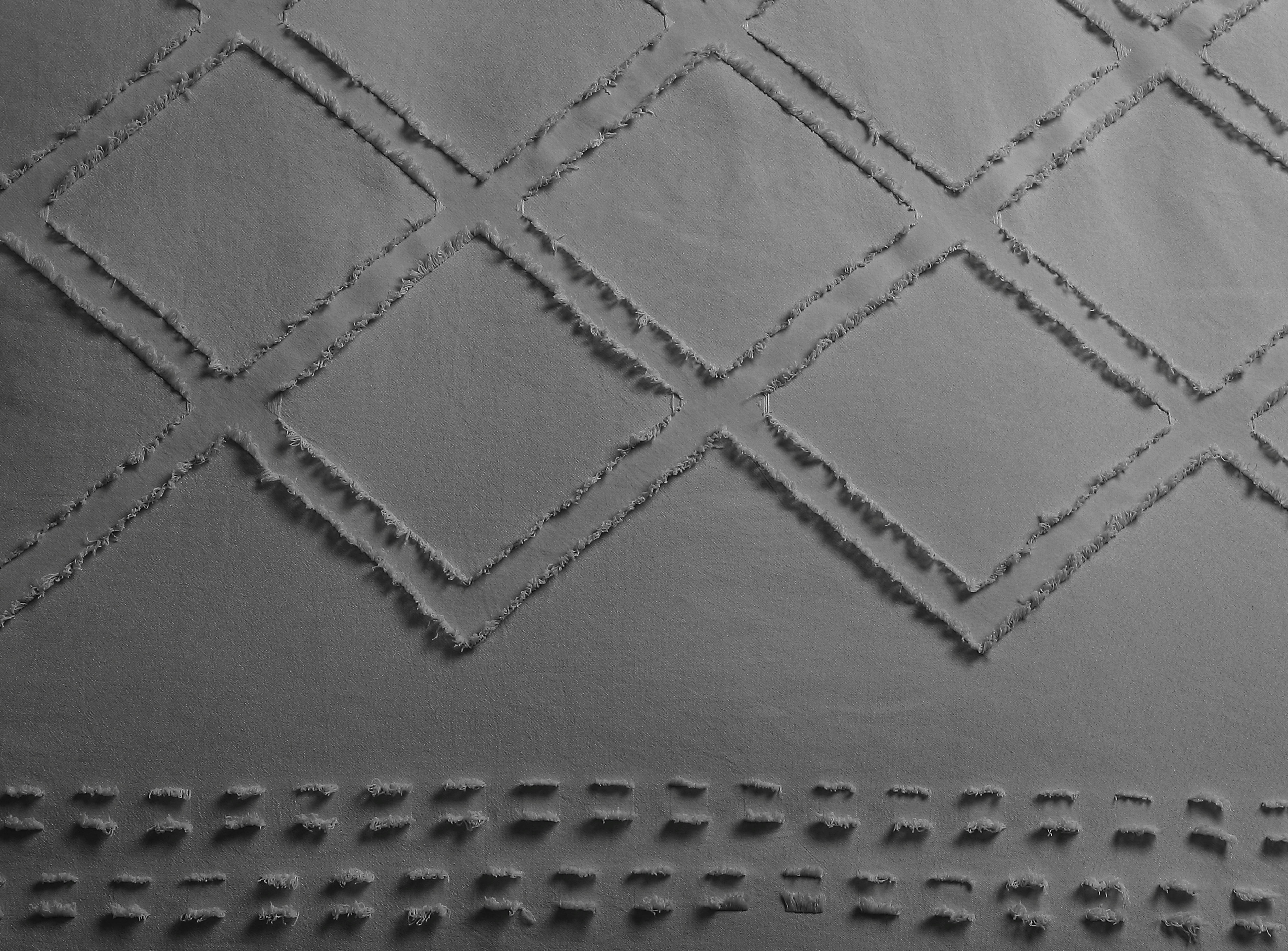 Swift Home Diamond Textured Soft Touch Duvet Cover Set, All Season Bedding with Zipper Closure, Includes Pillow Shams, Full/Queen, Steel Gray