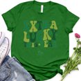 thumbnail image 2 of TSADFHJI Hauts pour Femmes pour l'Automne Boho T-Shirt Décontracté Col Rond / T-Shirt Imprimé Lettre pour Confort & Style m Vert, 2 of 3