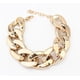 thumbnail image 1 of Xiao Hua Pulsera de cuentas hecha a mano, adecuada tanto para hombres como para mujeres, con una pulsera de cadena gruesa simple y versátil (oro), 1 of 3
