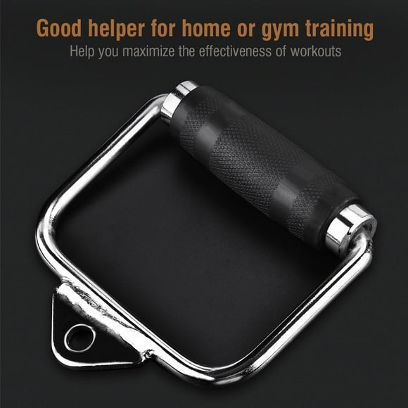 Single Handle Stirrup Handle, Gym Exercise Cable Handle Steel Rubber Handle For Cable Exercise Equipment