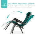 thumbnail image 4 of Best Choice Products Folding Zero Gravity Recliner Patio Lounge Chair w/ Canopy Shade, Headrest, Tray - Forest Green, 4 of 8