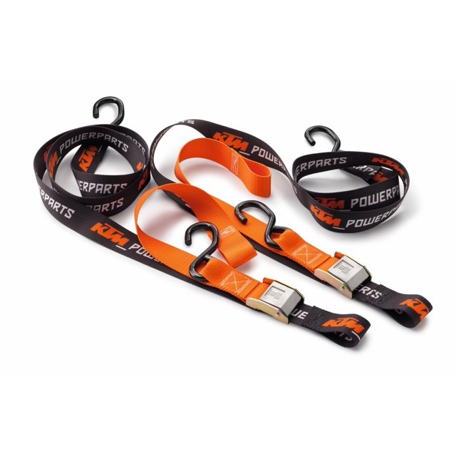 Set de amarres KTM U6910046 Premium con ganchos de acero revestido (2)