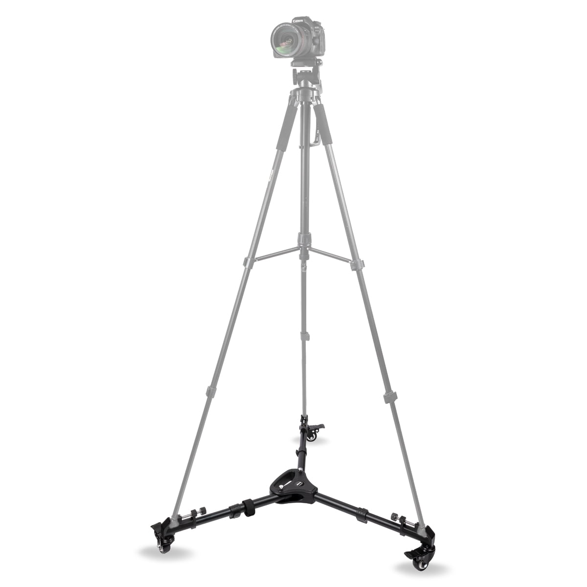 ULTIMAXX Professional Camera Tripod Dolly Folding Heavy Duty Wheels