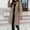 Gray, variant on Idoravan Cardigans for Women Spring Women Casual Tops Jacket Long Sleeve Suit Collar Waist Strap Solid Cardigan Buttons Woolen Coat Windbreaker