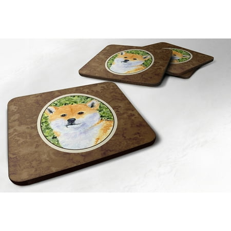 

Carolines Treasures SS8719FC Shiba Inu Foam Coaster Set of 4 3 1/2 x 3 1/2 multicolor