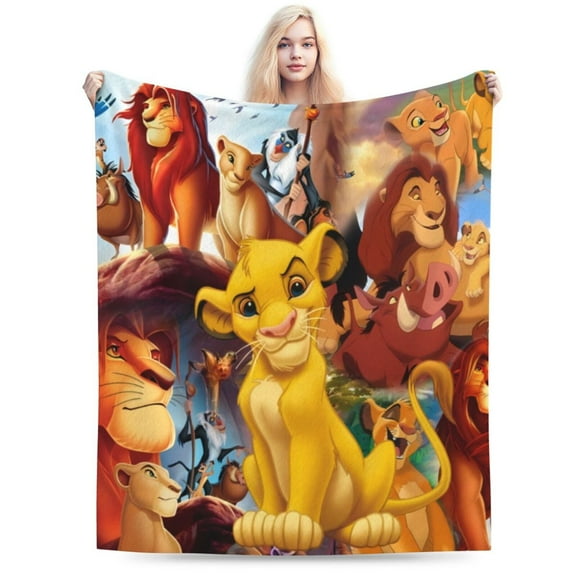 The Lion King Blanket, Super Soft Large Fluffy Plush Throw Blanket for Boys Girls Young Adults, Cozy Warm Flannel Blanket for Living Room Couch Bed All Seasons 40"X30"