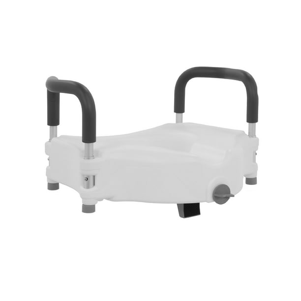 Elevador para Inodoro con Pasamanos Desmontables, Diseño Ergonómico y Seguro, Color Gris, Soporta 130 kg