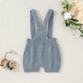 thumbnail image 5 of XYIJANI Clearance Baby Girl Clothes Newborn Infant Baby Knit Suspender Romper Cotton Sleeveless Boy Girl Solid Sweater Clothes Baby Jumpsuit Overalls 0-3 Months Baby Girl Clothes (Gray,74), 5 of 6