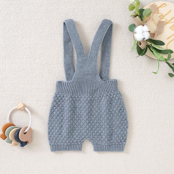 Vedolay Baby Girl Romper Girl's Sleeveless Solid Casual Jumpsuit Rompers Harem Pants Outfits,Gray 6-9 Months