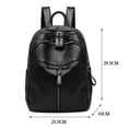 thumbnail image 2 of Moda mujer PU cuero sólido bolso de hombro mochila Casual viaje señoras, 2 of 8