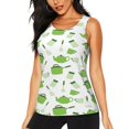 thumbnail image 1 of Junzan Kitchen Utensiles Cooking Pots Pattern Workout Tank Tops for Women Sleeveless Running Loose Fit Yoga Tops Active Shirts Gym Exercise-X-Large, 1 of 7