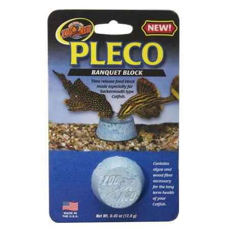 Zoo Med Pleco Banquet Block Time Relsease Catfish Food, .45 Oz