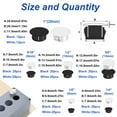 thumbnail image 2 of 254Pcs 6 Sizes Nylon Plastic Hole Plug Kits 1/5" 1/4" 5/16" 3/8" 1/2" 1" Round Drill Hole, Flush Type Panel Knockout Locking Plugs, Black Screw Covers for Furniture Cabinet Insert End Caps, 2 of 5