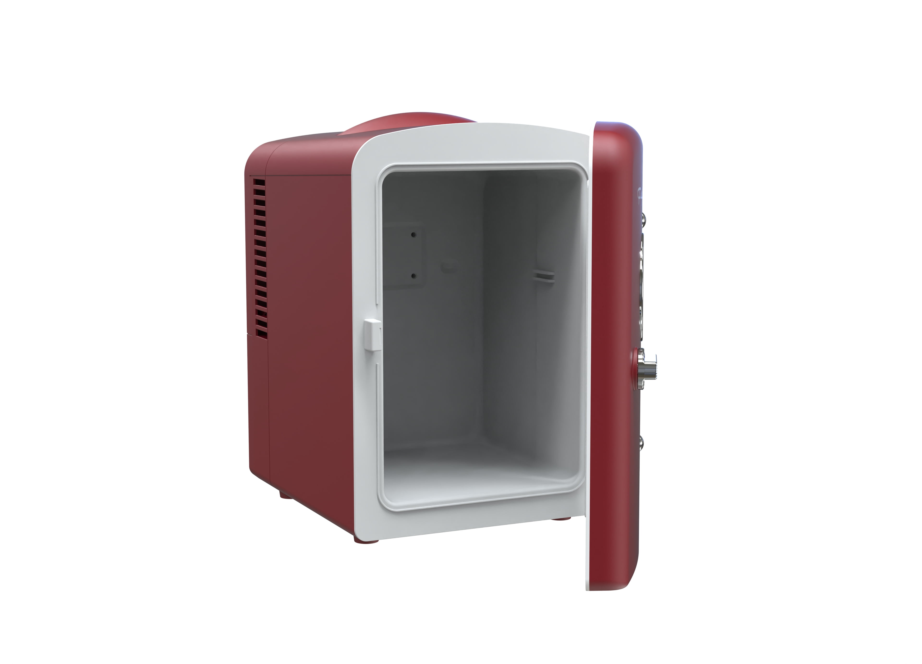 Frigidaire 6 Can Mini Fridge, 4L Portable Personal Cooler – Retro Skincare Fridge, Small Compact Refrigerator, Red