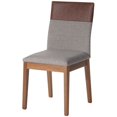 thumbnail image 3 of Manhattan Comfort Chaise d'Appoint Duc en Gris et Marron (Lot de 2), 3 of 8