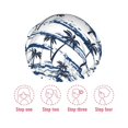 thumbnail image 5 of KLL Retro Coconut Tree Pattern Shower Cap & Bath Cap for Women,Reversible Oversized Waterproof Shower Caps for all Hair Lengths,Elastic Reusable Bathing Hair Cap, 5 of 6
