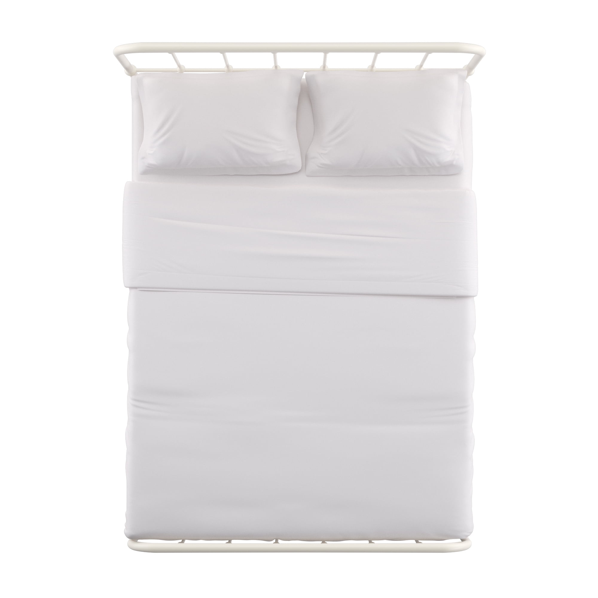 Weston Home Montgomery Spindle Metal Platform Full Bed, White