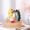 thumbnail image 2 of Caja De Música Duradera, Caja De Música Giratoria, 8,3 X 3,9 Pulgadas Para La Boda Del Día De San Valentín OTVIAP Decoración Luna con Pareja, 2 of 8