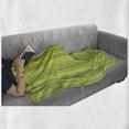 thumbnail image 6 of Lime Green Soft Flannel Fleece Throw Blanket, Pastel Toned Vertical Bands Striped Lines Geometric Soft Print, Cozy Plush for Indoor and Outdoor Use, 60" x 80", Pale Green Yellow, by Ambesonne, 6 of 6