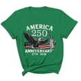 thumbnail image 4 of FchengtaiS 250th Anniversary USA Shirts for Men American Flag T-Shirt 4th of July Shirt Short Sleeve Crewneck Pullover Tops 250 Years Birthday Patriotic Tops Green XXL, 4 of 5