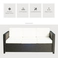 thumbnail image 4 of Outsunny Deluxe 3 Seat Rattan Sofa, 4 of 10