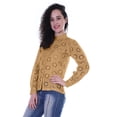 thumbnail image 3 of Moomaya Womens Button Down Top Solid Schiffli Cotton Full Sleeve Casual Summer Kurta Shirt, 3 of 8