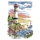 thumbnail image 1 of (F782) Hilo Algodón Ecológico 14CT Impresión A 2 Hilos 30×40cm Faro (4) Kit Serie Paisaje Punto Cruz (manual en Inglés), 1 of 9