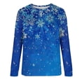 thumbnail image 4 of VALMASS Christmas Sweatshirts for Women Printed Crewneck Long Sleeve Casual Sweater Ladies Winter Loose Blouses (L, I Blue), 4 of 4