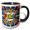 Black/White, variant on 3drose, Feral Colorful Text and Faces of Angry Tigers. Sarcastic Art Gift, 11oz Two-tone Yellow Mug