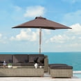 thumbnail image 2 of Outsunny Parasol de Patio en Sapin 6,6 X 5 Pi, Parasol de Marché avec Inclinaison, Baleines Café, 2 of 10