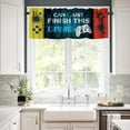 thumbnail image 4 of Gaming Window Valance，Boys Girls Yellow Red Colorful Game Controller Rod Pocket Valance Treatments Cool Playing Game Half Curtains Short Topper for Bedroom, Kitchen, Living Room, 54x18in, 4 of 6