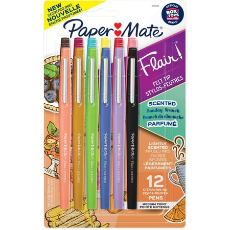 Flair Scented Felt Tip Porous Point Pen, Stick, Medium 0.7 Mm, Assorted Ink And Barrel Colors, 12/pack | Bundle of 5 Packs