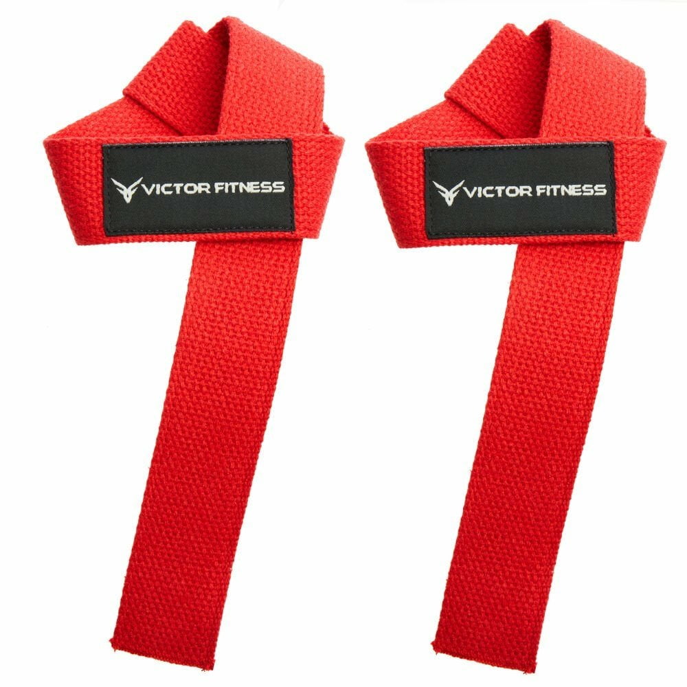 Victor Fitness 100% Top-Grain Leather Heavy-Duty Weightlifting Belt + 24" Unpadded Weightlifting Wrist Straps